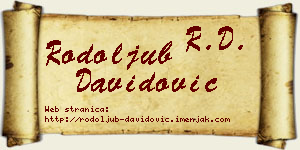 Rodoljub Davidović vizit kartica